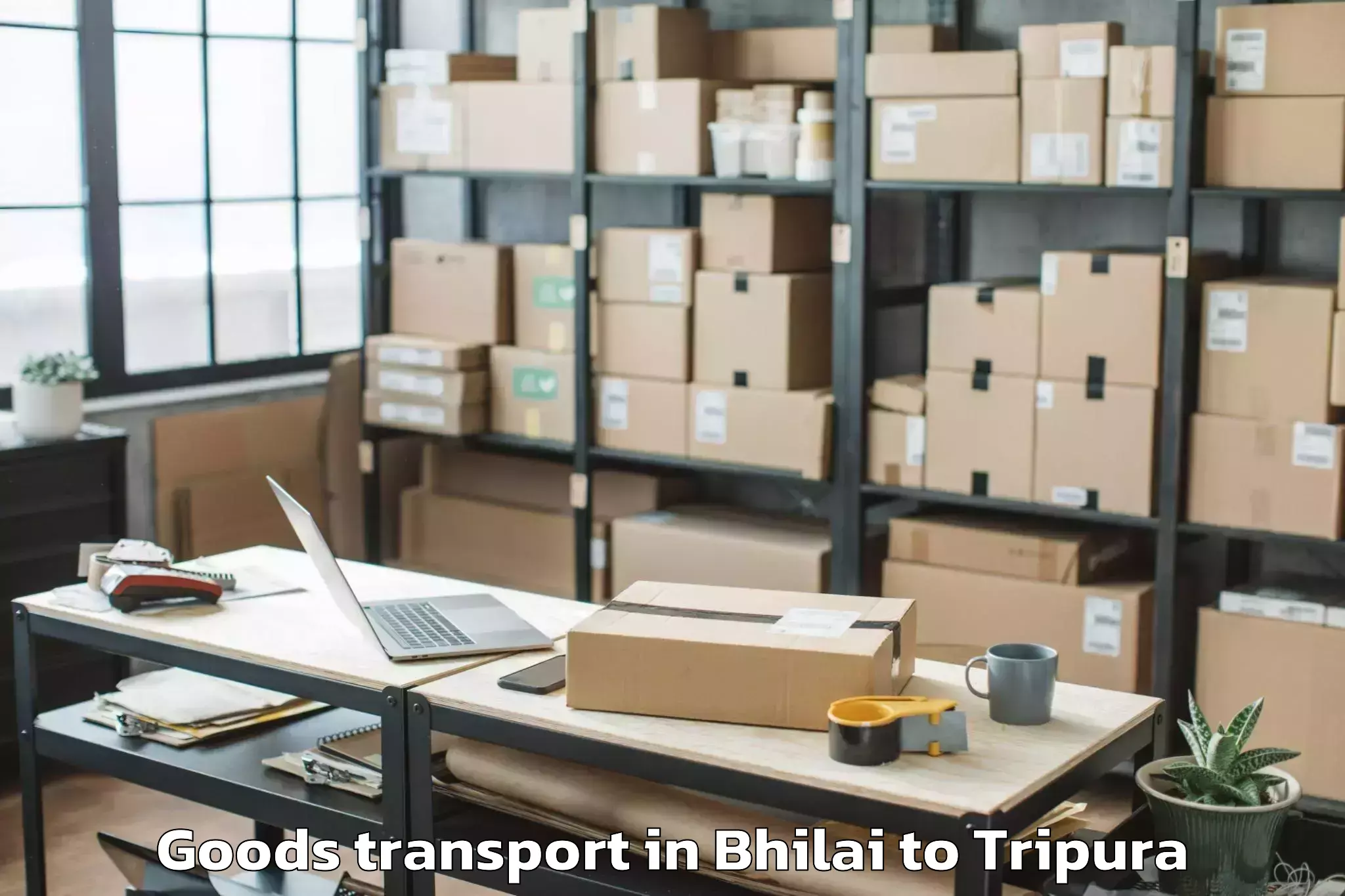 Discover Bhilai to Hezamara Goods Transport